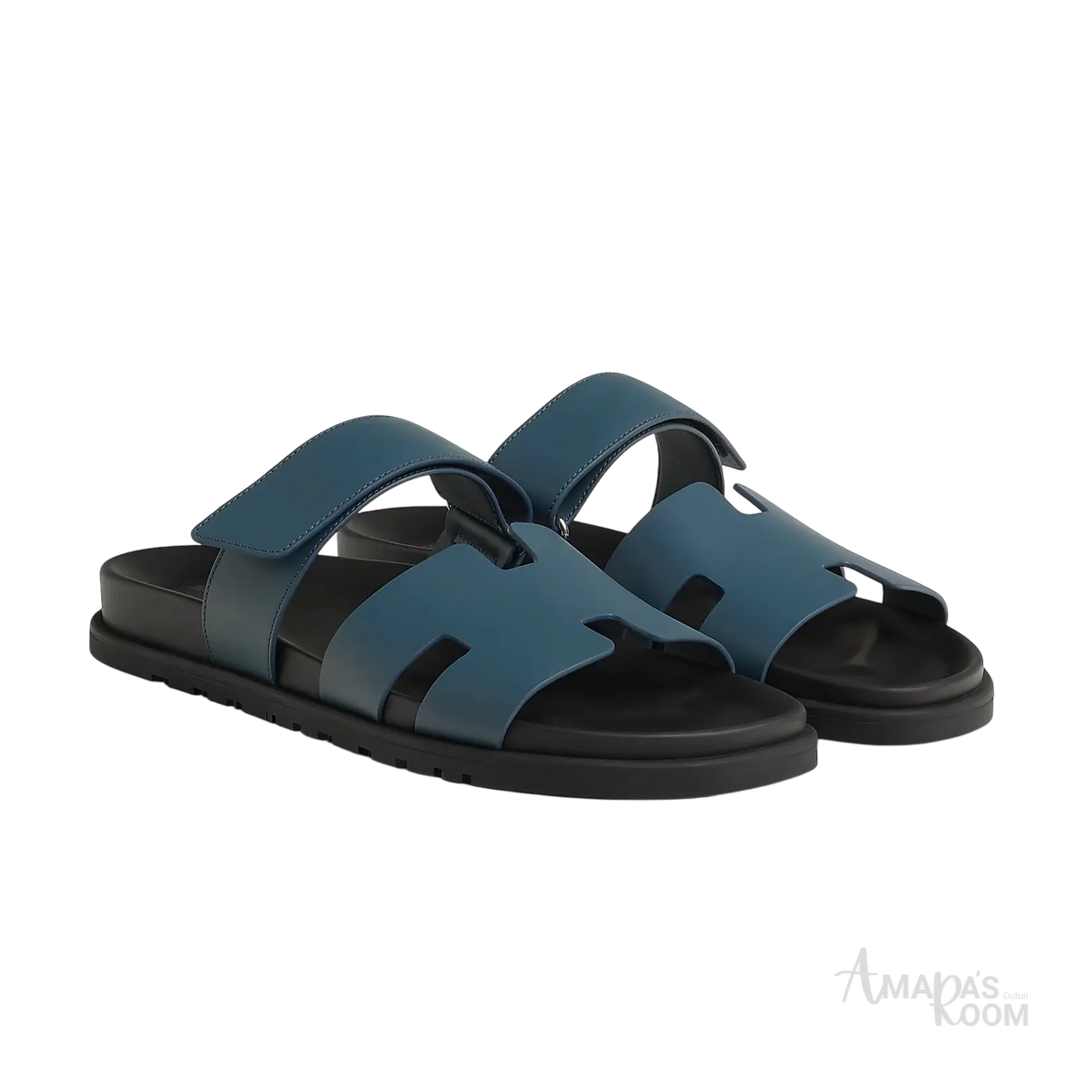 Hermès Chypre Sandals – Bleu Turquin - View 1