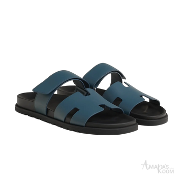 Hermès Chypre Sandals – Bleu Turquin - View 1
