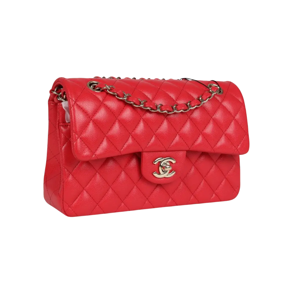 Chanel Classic Double Flap Bag Red Shiny Caviar Light Gold Hardware - View 2