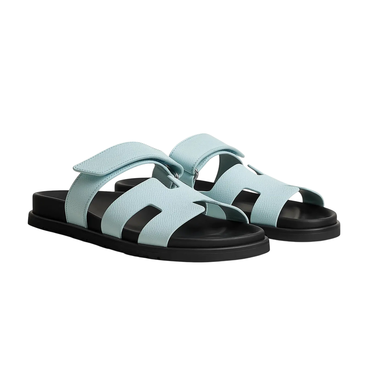 Hermès Chypre Sandals – Bleu Brume - View 1