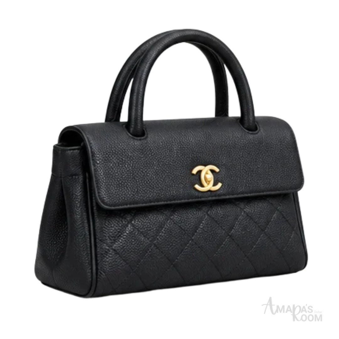 Chanel Bag | Urban Essentials Small Shopping Bag (East-West Baguette Tote) – Black light (Grained calfskin leather with gold-tone hardware)