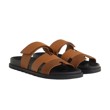 Hermès Chypre Sandals – Naturel H / Noir - View 1