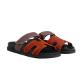 Hermès Chypre Sandals – Orange Canyon / Bruyère - View 1