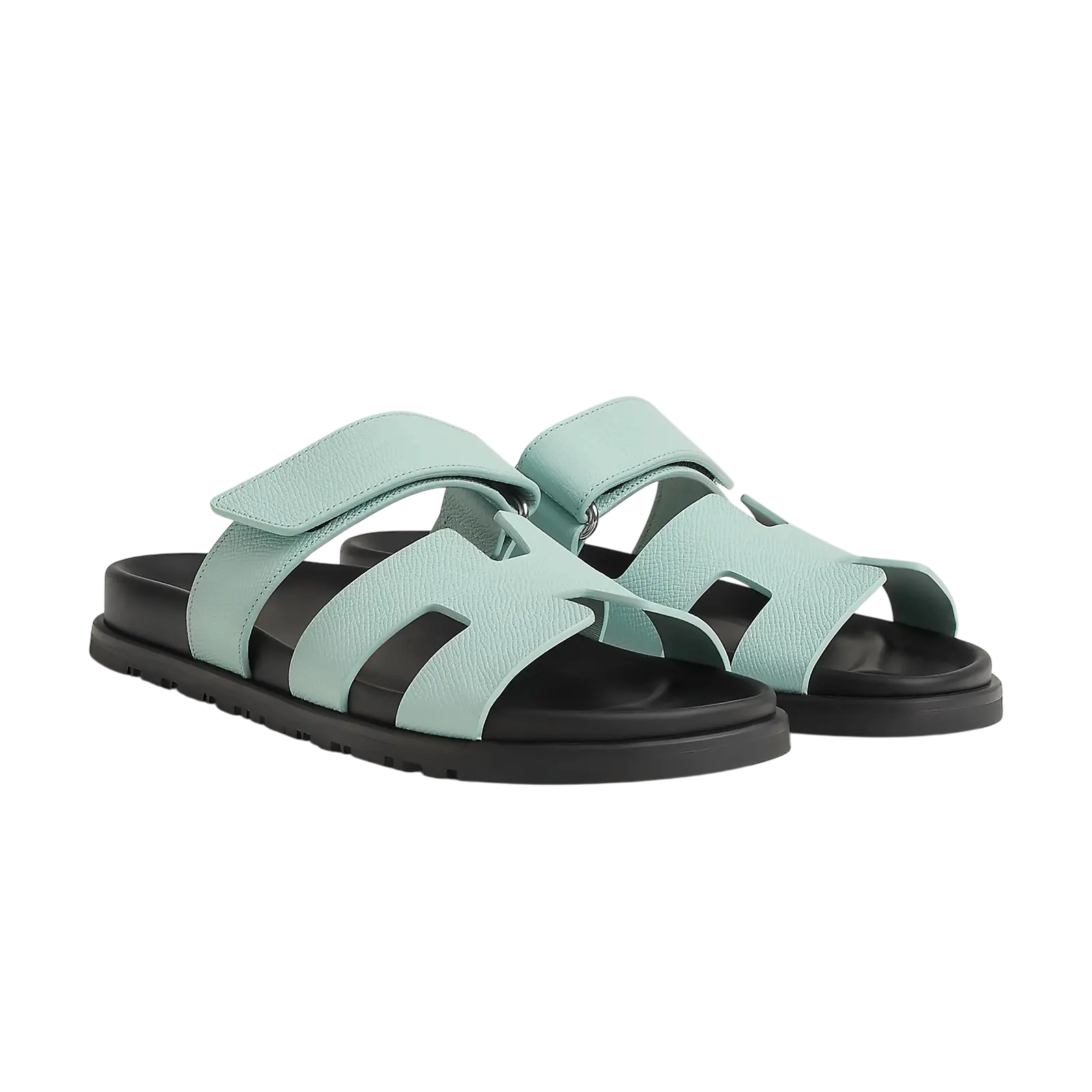 Hermès Chypre Sandals – Bleu Cristaux - View 1