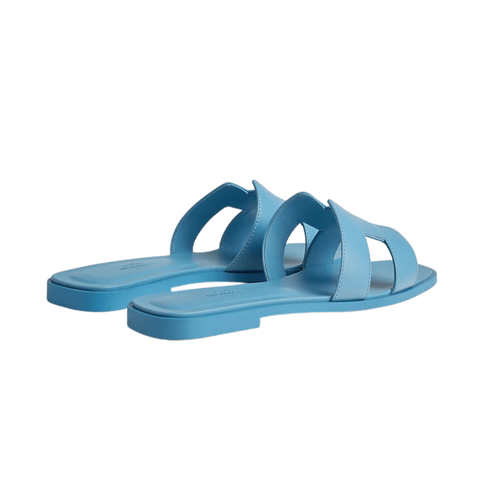 Oran Leather Slides – Turquoise – Amara UAE image 3