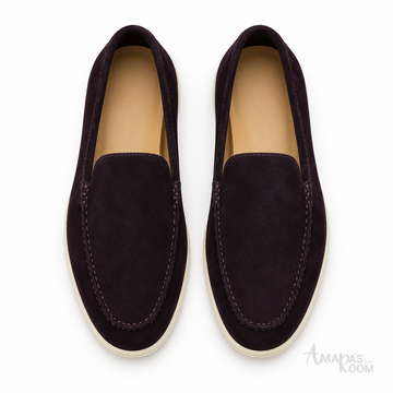 Loro Piana Footwear | Summer Walk Suede Dark Aubergine