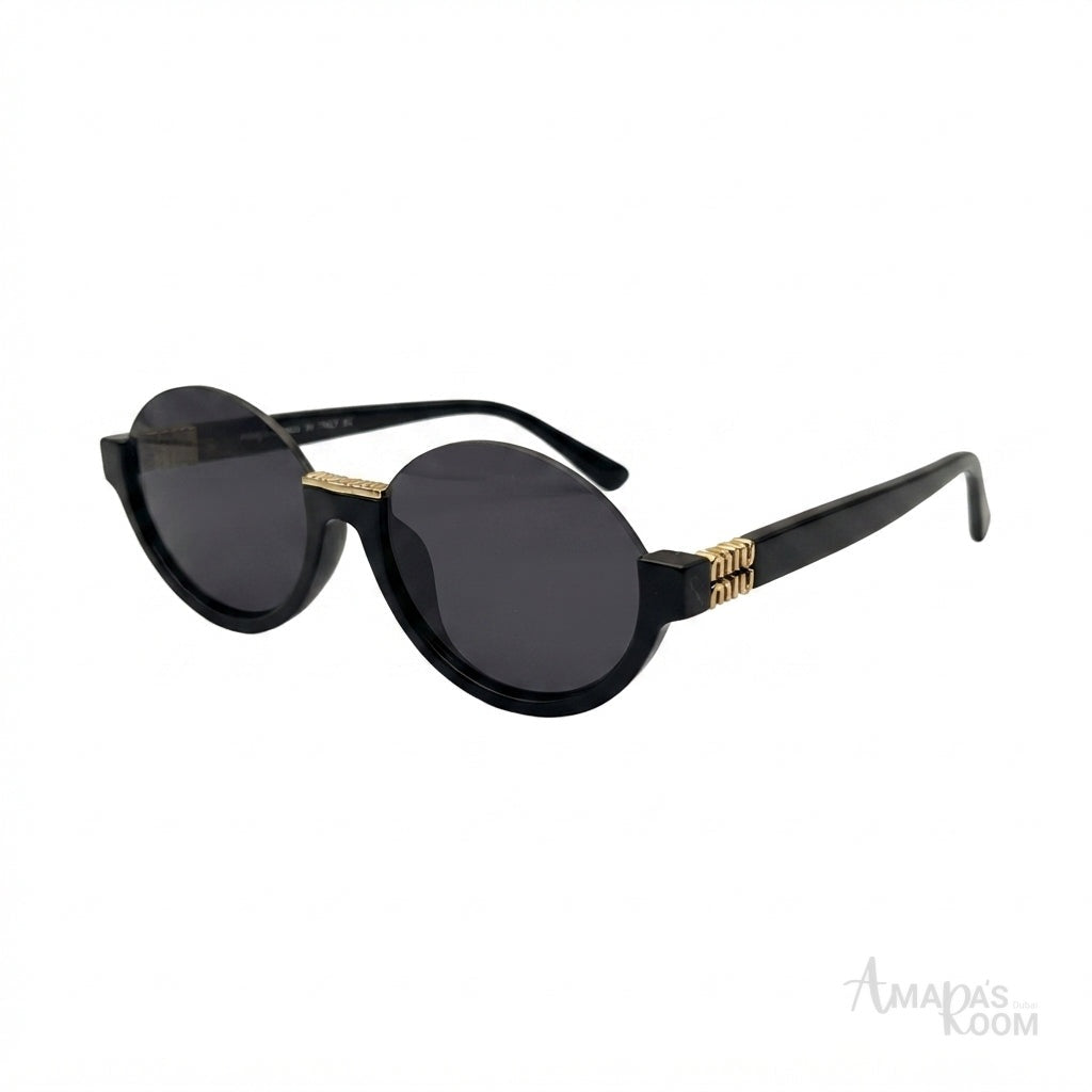Miu Miu Sunglasses Oval – Black - View 1