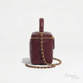 Chanel Top Handle Vanity Case – Burgundy - View 2