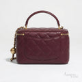 Chanel Top Handle Vanity Case – Burgundy - View 3
