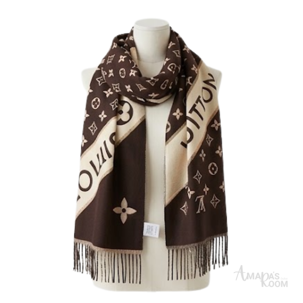 Louis Vuitton | Scarf Monogram Stripe Brown - View 3