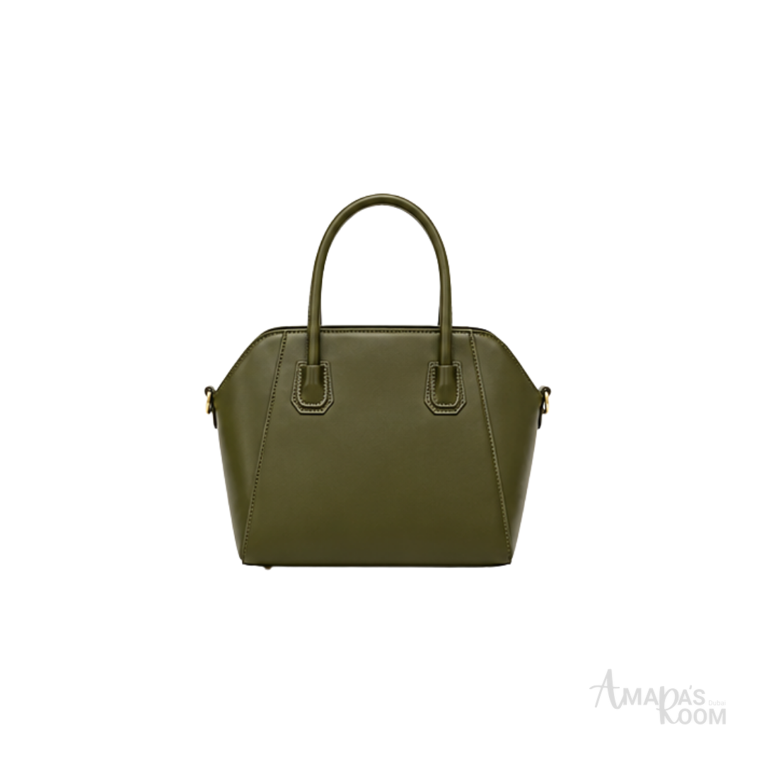 Givenchy Mini Antigona Lock Top Handle Leather Bag – Olive Green - View 4