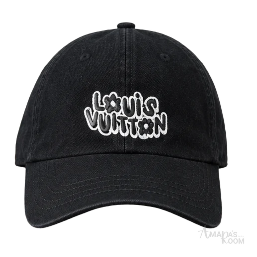 Louis Vuitton Cap | Nigo Black Cotton Squared