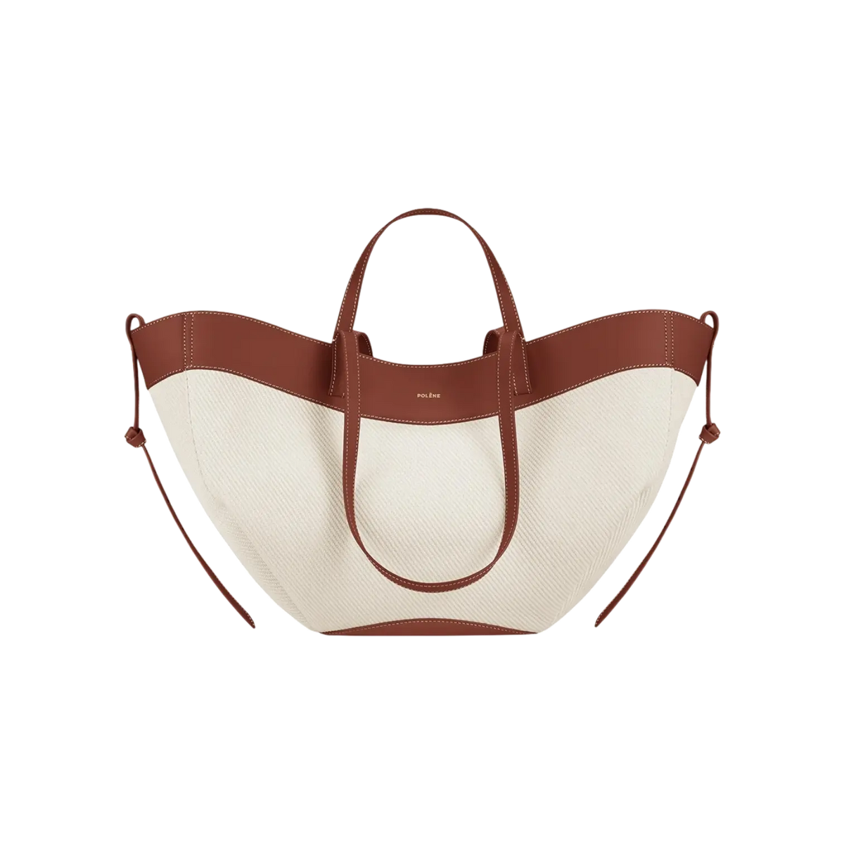 Polène Cyme Tote Bag – Cognac Canvas - View 1