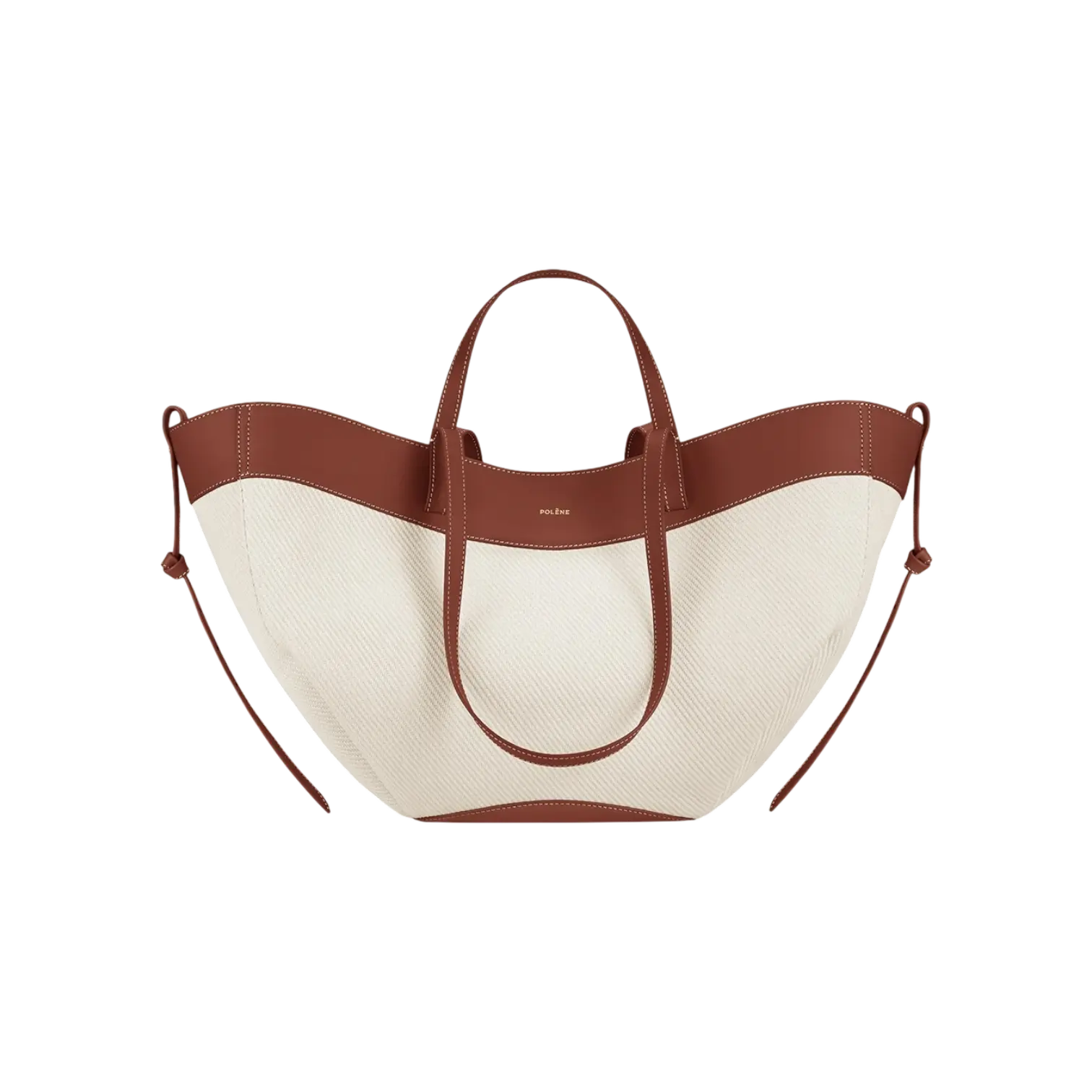 Polène Cyme Tote Bag – Cognac Canvas - View 1