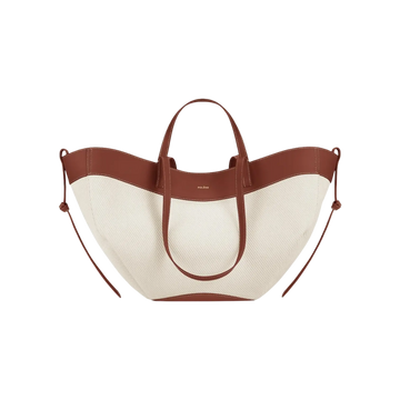 Polène Cyme Tote Bag – Cognac Canvas - View 1
