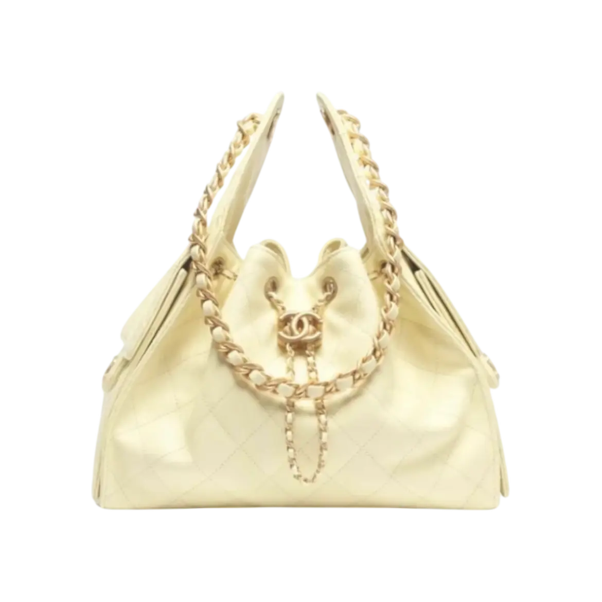 Chanel 25 Small Handbag – Light Yellow Gold - View 1