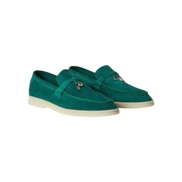 Loro Piana Summer Charms Loafers – Forest Leaves - View 1