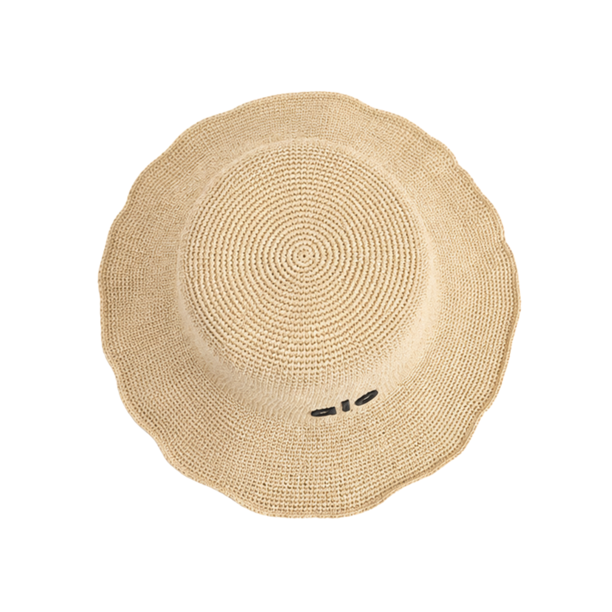 Alo Yoga Woven Raffia Bucket Hat Natural Beige – product view