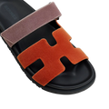 Hermès Chypre Sandals – Orange Canyon / Bruyère - View 2