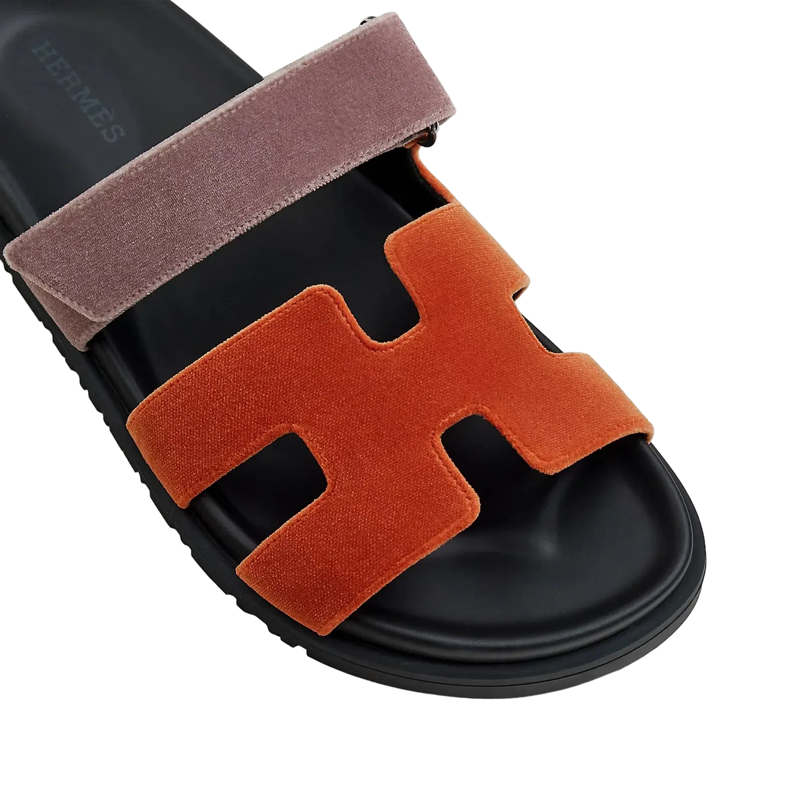 Hermès Chypre Sandals – Orange Canyon / Bruyère - View 2