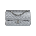 Chanel Classic Double Flap Bag Silver Caviar Silver Hardware - View 1