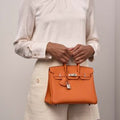 Hermes Birkin-Style Handbag 20 cm – Orange - View 5