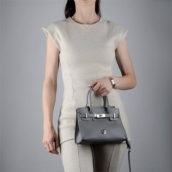 Hermes Birkin-Style Handbag 20 cm – Grey - View 4