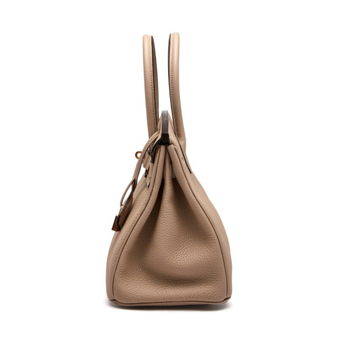 Hermes Birkin-Style Mini Handbag – Nude - View 3