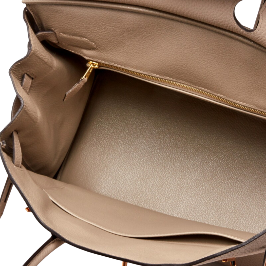 Hermes Birkin-Style Mini Handbag – Nude - View 4