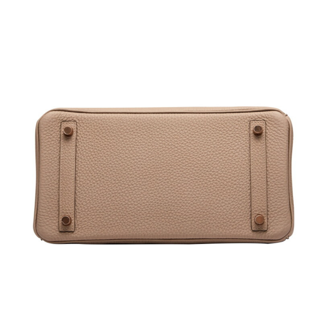 Hermes Birkin-Style Mini Handbag – Nude - View 5