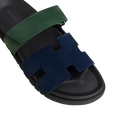 Hermès Chypre Sandals – Bleu Océan / Vert Bouteille - View 2