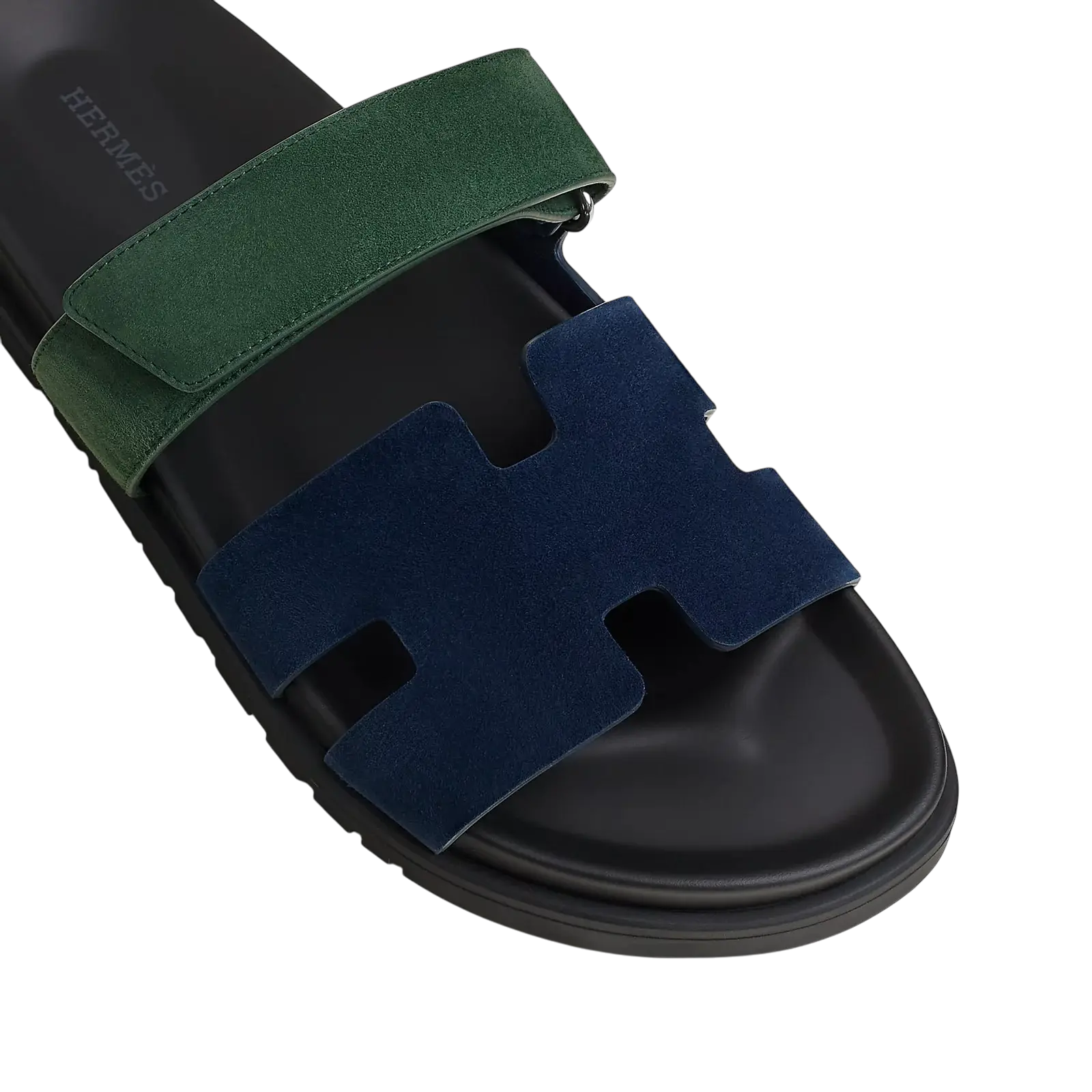 Hermès Chypre Sandals – Bleu Océan / Vert Bouteille - View 2