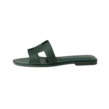 Oran Calfskin Slides – Emerald Green – Amara UAE