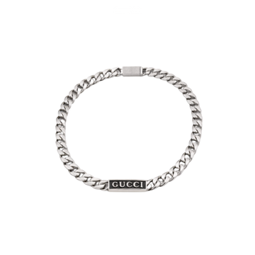 Gucci Jewelry | Logo Plate Chain Bracelet Silver