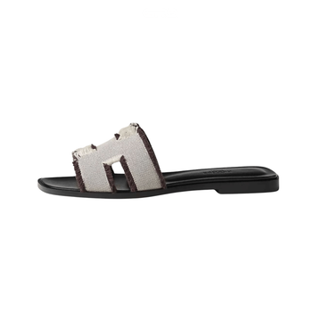 Oran Leather Slides – Deep Plum – Amara UAE image 1