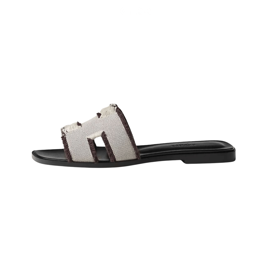 Oran Leather Slides – Deep Plum – Amara UAE image 1