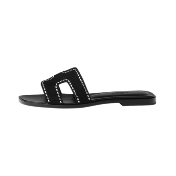 Oran Studded Slides – Black – Amara UAE
