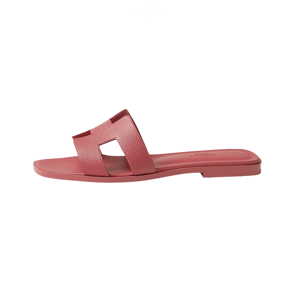 Oran Leather Slides – Candy Pink