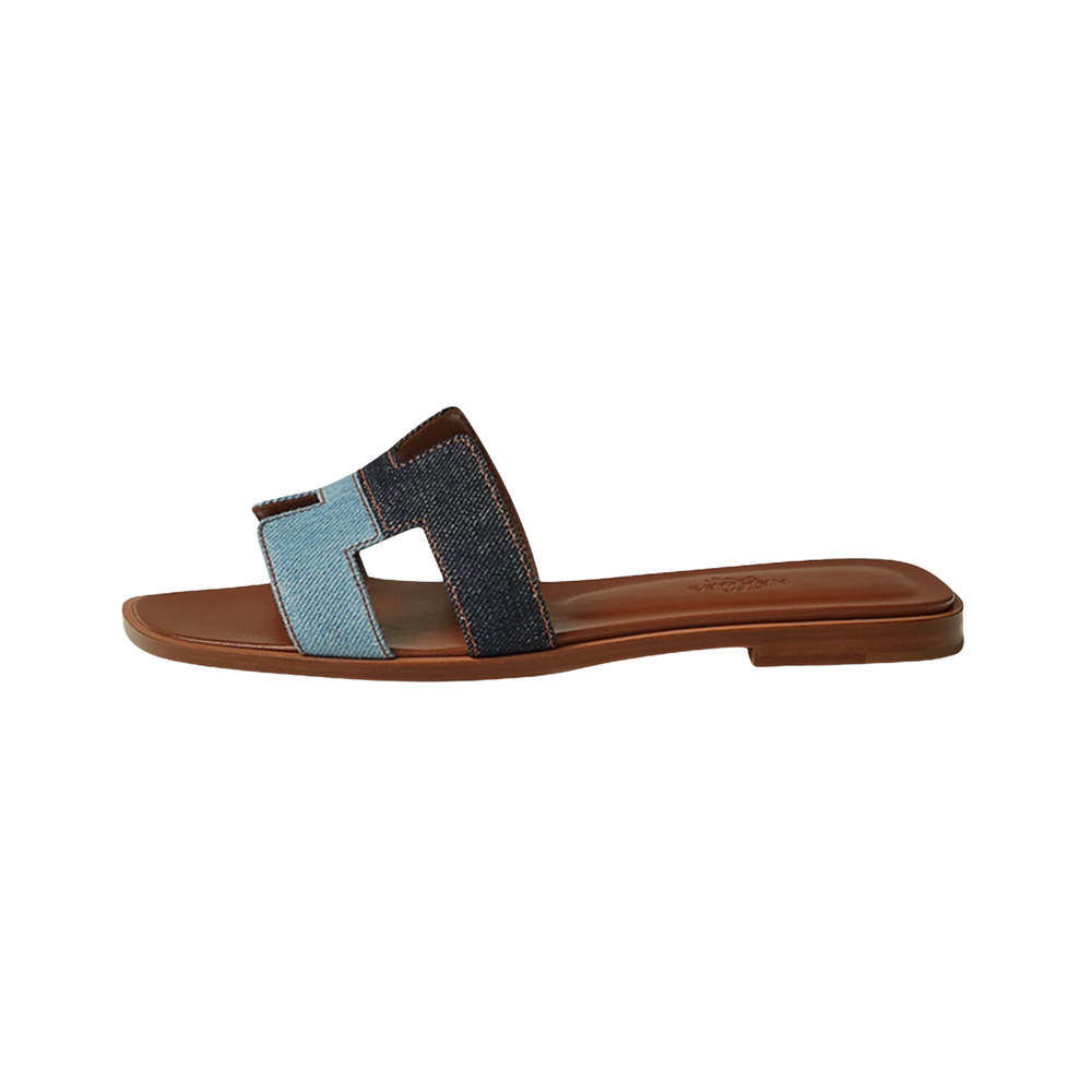 Oran Denim Slides – Blue