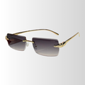 Cartier Sunglasses Rimless Glasses Black-Shade - View 1
