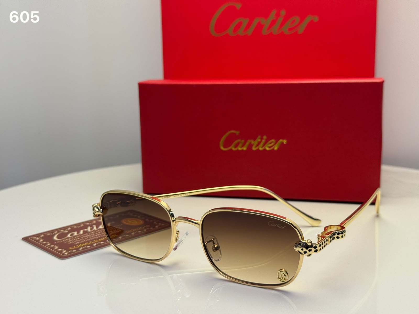 Cartier Sunglasses Panthère Brown Gradient - View 3