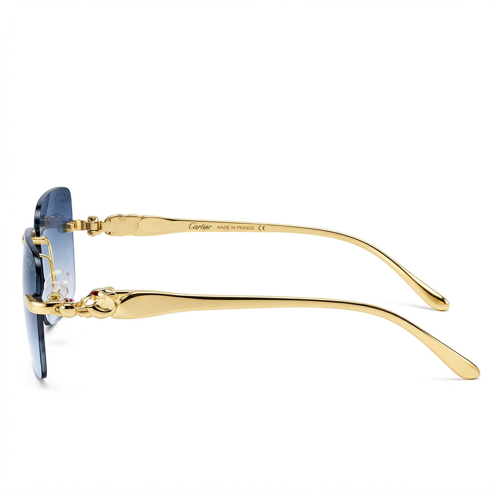 Cartier Sunglasses Gold-Tone – Blue Gradient - View 2
