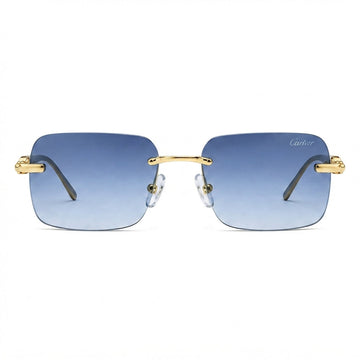 Cartier Sunglasses Gold-Tone – Blue Gradient - View 1