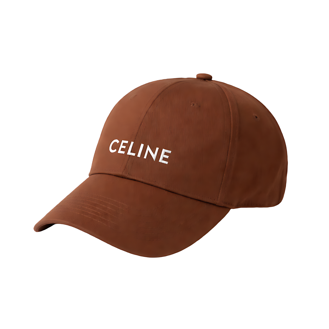 Celine Embroidered Cap - Brown - View 1