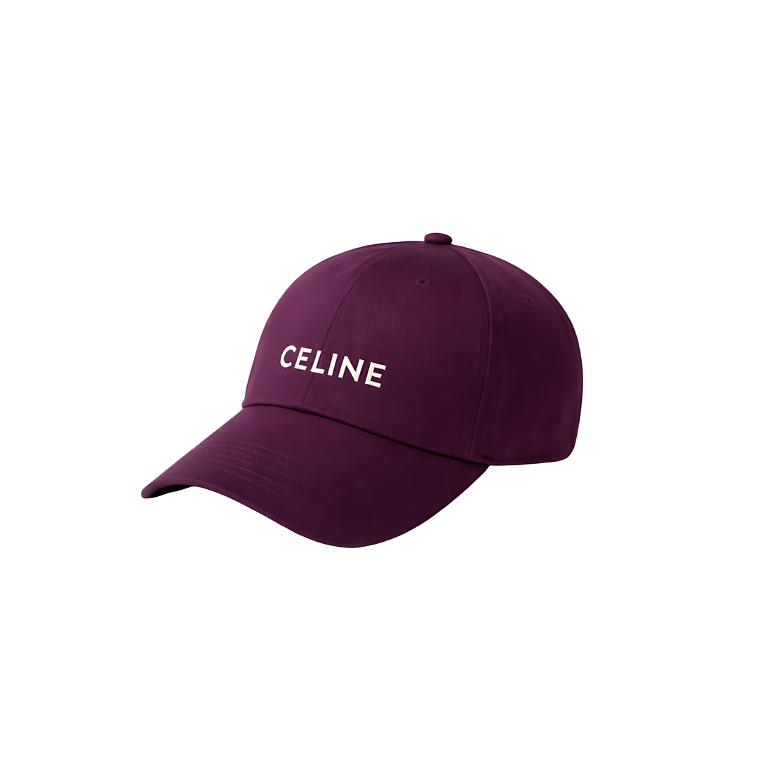 Celine Embroidered Cap - Purple - View 1