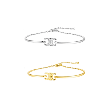 Celine Jewelry | Triomphe Minimalist Bangle Multicolor Set
