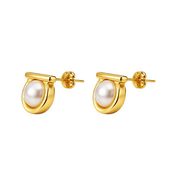 Celine Jewelry | Rhinestone Hoop Earrings Gold