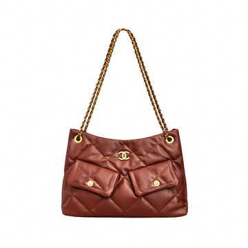 Chanel Bag | 25 Small Hobo Bag Suede Burgundy