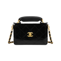 Chanel Black Shiny Calfskin Bag - image 1
