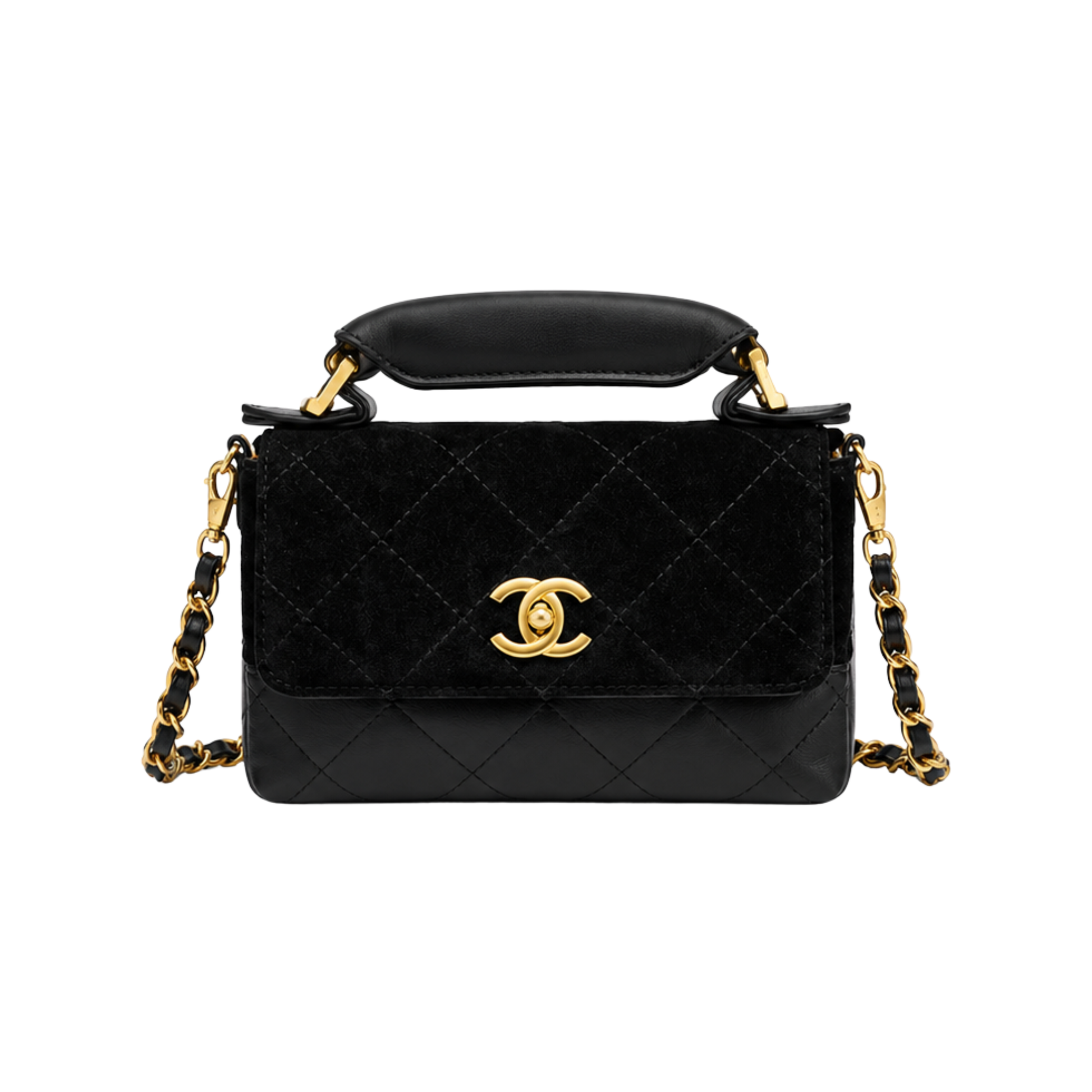 Chanel Black Shiny Calfskin Bag - image 1